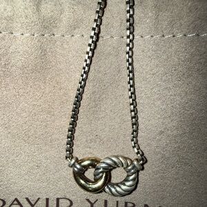 David Yurman Gold and Silver Cable Necklace